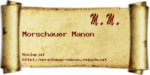 Morschauer Manon névjegykártya
